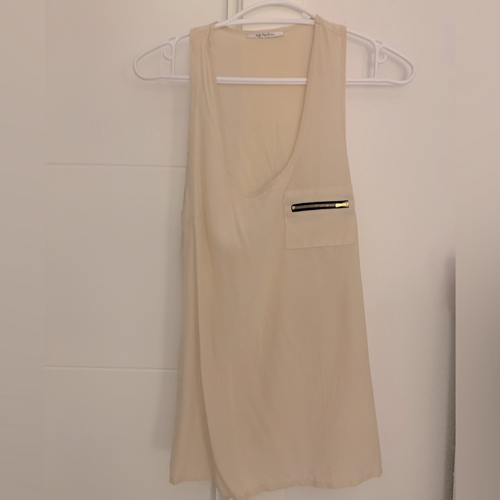Nicholas cream 100% silk blouse S